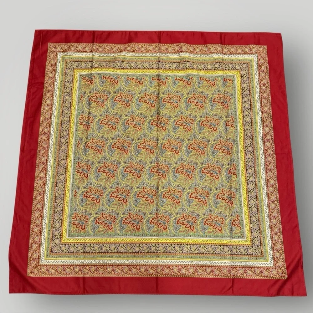 BEAUVILLE FEUILLES DE VIGNE TABLECLOTH‎ FALL Made in France Sz 53”x53”